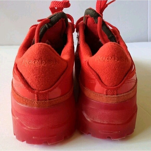 Reebok Cardi B Sneakers Size 5 Red Coated Club C Double Bubble Gum Bottom - Picture 5 of 13